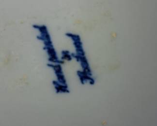 Hand Painted Blue and White Reticulated Fruit Bowl with Crane Motif