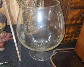 Large Clear Glass Brandy Snifter Vase / Terrarium
