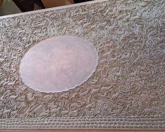 Anglo-Indian Carved Hardwood Blanket Chest 41"x24"x24"