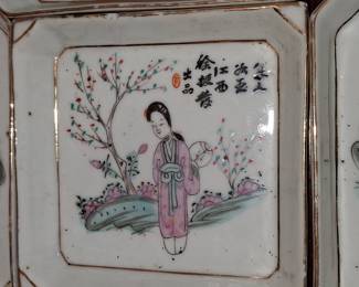 Chinese Export Porcelain Famille Rose Nine-Piece Sweetmeat Set