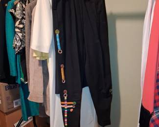 Vintage Embroidered Linen Blend Trousers