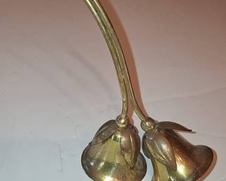Vintage Italian Brass Double Tulip Bell