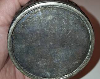 Antique Indian Silver Repoussé Betel Nut Box with Figural Finial