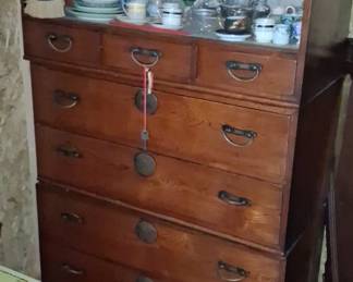 Japanese Isho Dansu (Clothing Chest) with Display Top