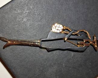 Vintage AJC Fashion Model Brooch