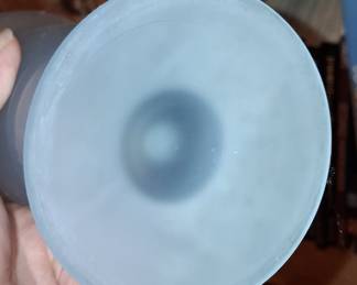 Set of 4 Indiana Glass Frosted Blue Ice Cream Soda Glasses