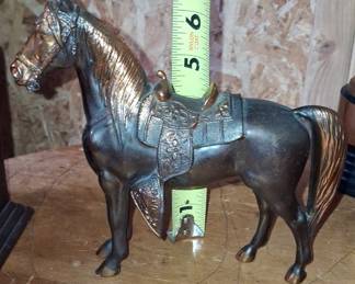 Vintage Copper/Bronze Western Horse Figurine with Saddle