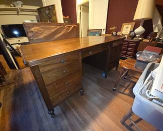 Vintage Executive Pedestal Desk