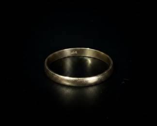 14K Gold Plain Wedding Band