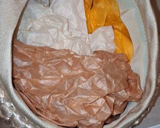 Vintage Mid-Century Woven Straw or Cellophane Hat