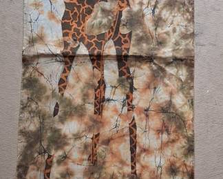 African Batik Giraffe Table Runner Textile