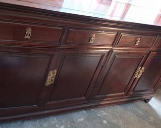 Vintage Rosewood Chinese Sideboard 5'6"x1'8"x2'9"