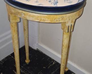 Chinoiserie Tray Table on Faux-Painted Stand