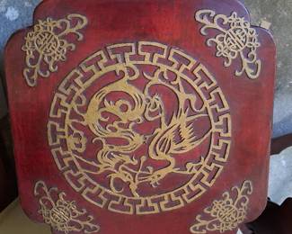 Antique Chinese Red Lacquered Wedding Dowry Stacking Boxes