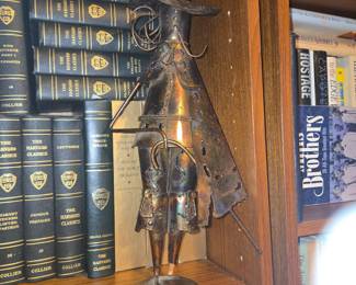 Vintage Don Quixote and Sancho Panza Metal Sculpture