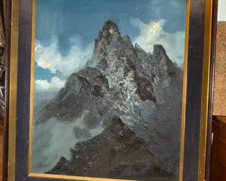 Mountain Landscape Oil Painting by S. Soki