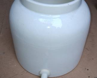 White Ceramic Water Crock Dispenser