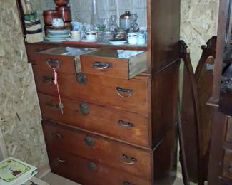 Japanese Isho Dansu (Clothing Chest) with Display Top
