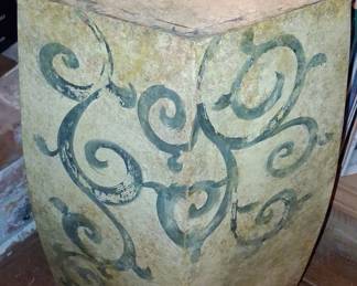 Hexagonal Painted Garden Stool
