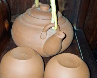 Chinese Yixing-Style Clay Tea Set