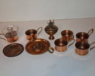 Vintage Copper and Brass Miniature Kitchenware and Decor Collection