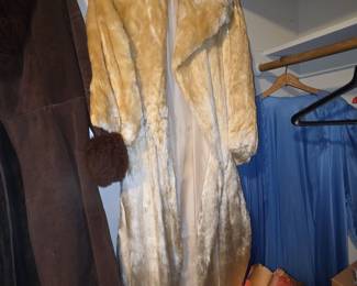 Vintage Tissavel Faux Mink Maxi Coat