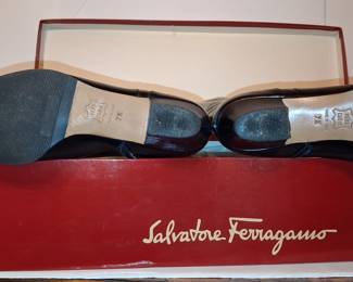 Salvatore Ferragamo Black Leather Riding Boots with Gancini Detail