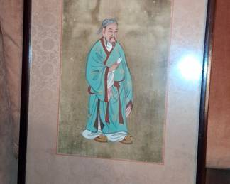 Chinese Ancestor Portrait Painting of a Scholar