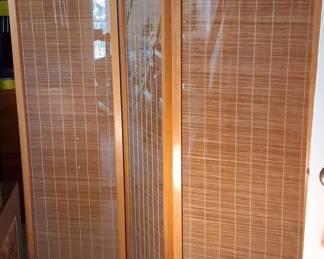 Three-Panel Bamboo Folding Screen
