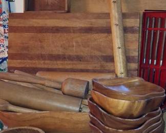 Mid-Century Modern Teak Serving Collection