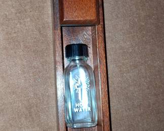 Vintage Sick Call Crucifix with Holy Water Bottle