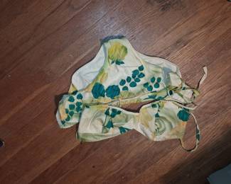 Vintage Floral Halter Bikini Set