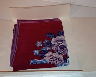 Hanae Mori Floral Silk Scarf