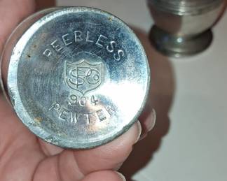 Peerless Pewter Salt and Pepper Shakers #904