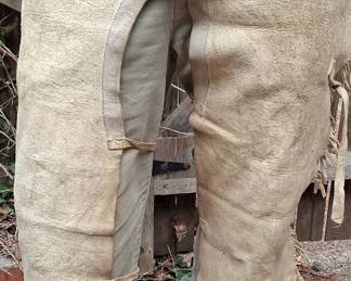 Vintage Deerskin Western Chaps with Fringe