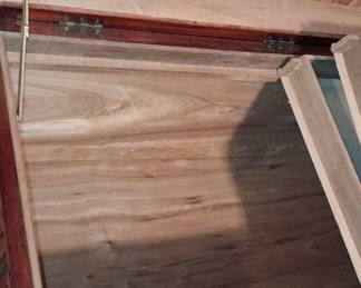 Vintage Chinese Rosewood Blanket Chest with Burl Wood Veneer 39"x20"x25"