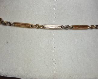 Victorian Era Two-Tone Gold Bar Link Watch Chain