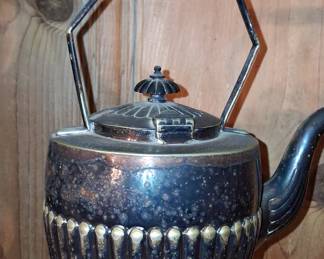 Victorian Silver-Plated Tea Kettle on Stand