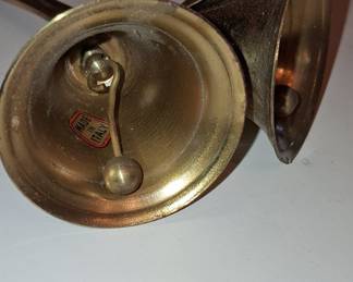 Vintage Italian Brass Double Tulip Bell