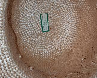 Vintage "Made in PRC" Wide-Brim Straw Sun Hat
