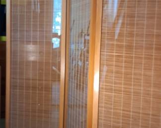 Three-Panel Bamboo Folding Screen