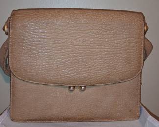 Vintage Textured Leather Shoulder Bag