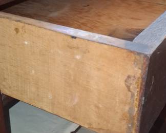 Vintage Wood Bedside Commode Cabinet