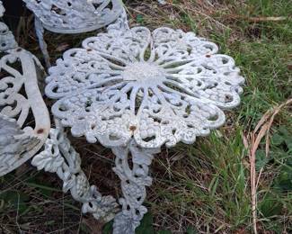 Vintage Cast Iron Grapevine Pattern Bistro Set