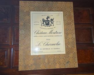 Château Montrose 1964 Wine Label Wall Art