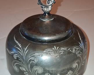 Victorian Silver Plated Butter Dish with Cover