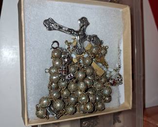Vintage Filigree Bead Rosary