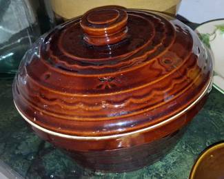 Marcrest Daisy Dot Brown Drip Glaze Casserole Dish