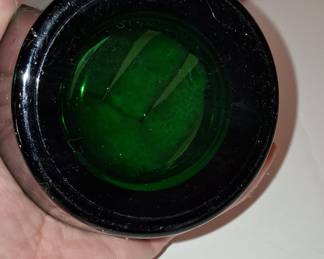 Mid-Century Modern Emerald Green Glass Ashtray