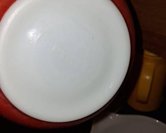 Pyrex Primary Color Mixing Bowl (Orange/Red) - Friendship or Poppy Pattern